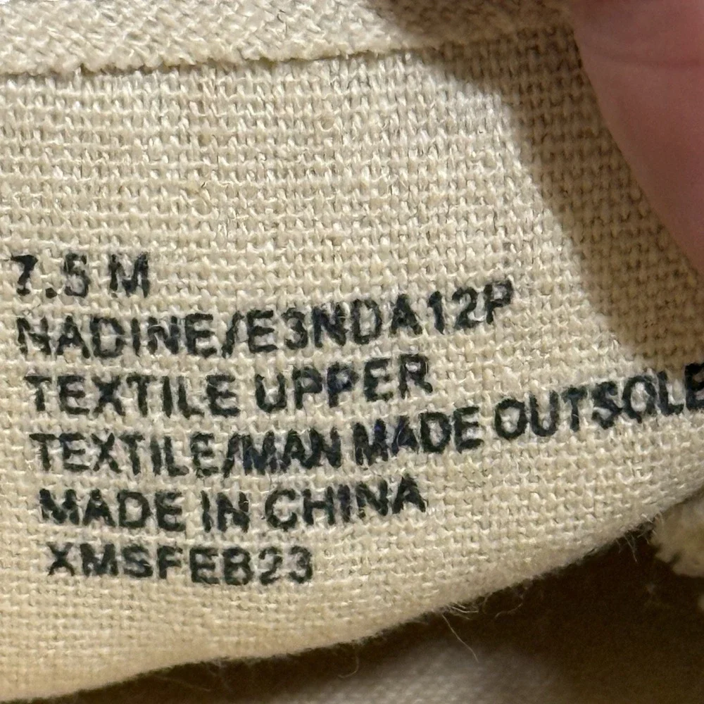 Esprit Nadine Espadrille‎ Flats US 7.5M Tan Shoes Vacation Beach Slip-on Casual